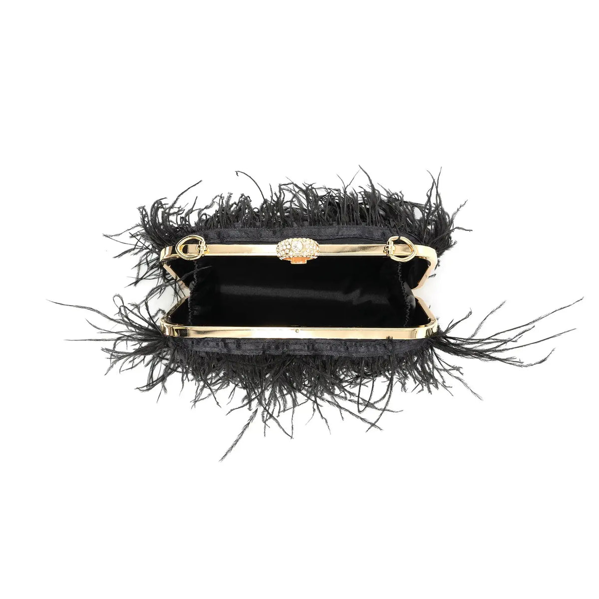 Feather Evening Clutch | Black