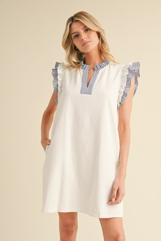 Quinn Ruffle Sleeves Dress