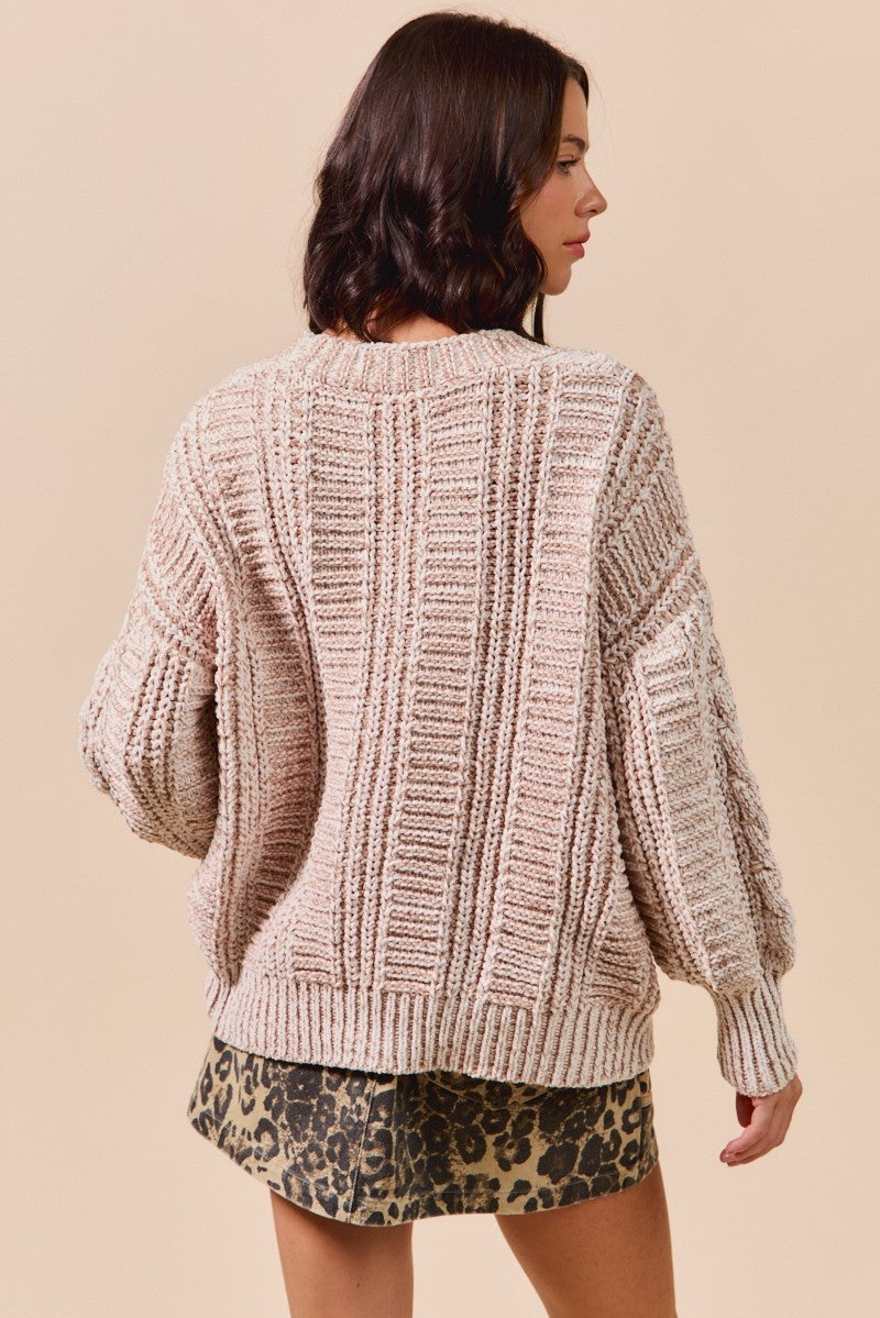 Colleen Two Tone Sweater Cardigan