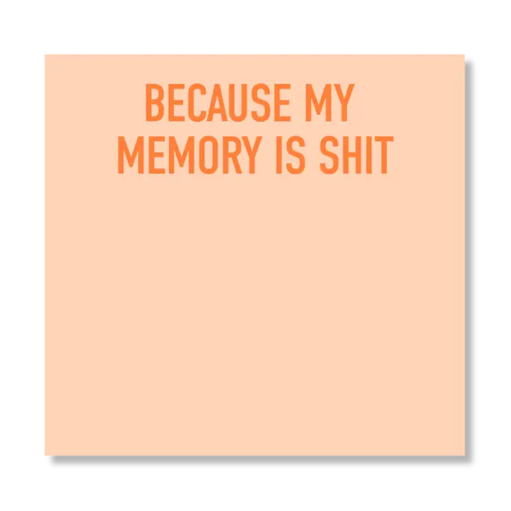 Because My Memory Is Shit Sticky Notepad
