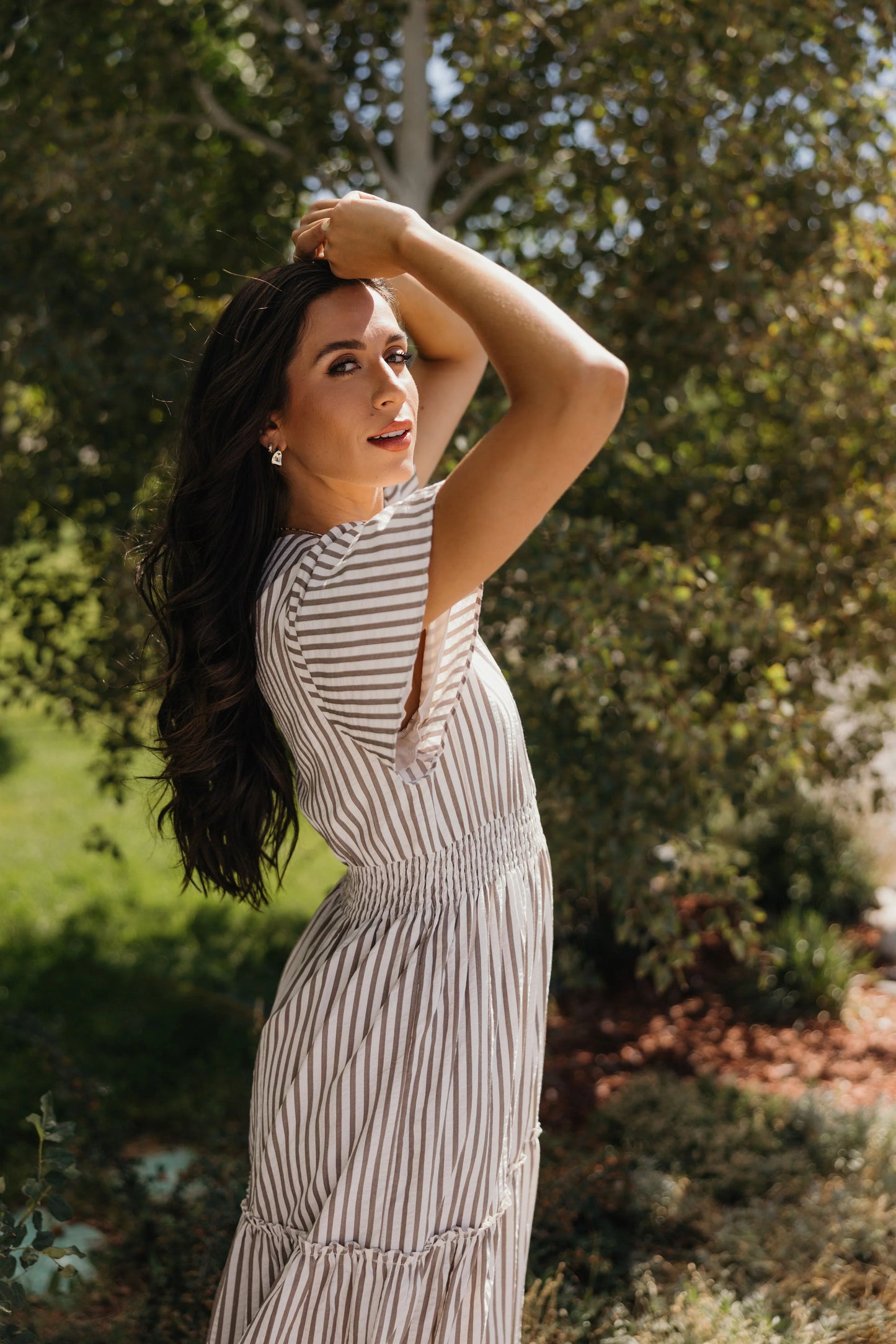 Eden Dress | Birchwood Stripe