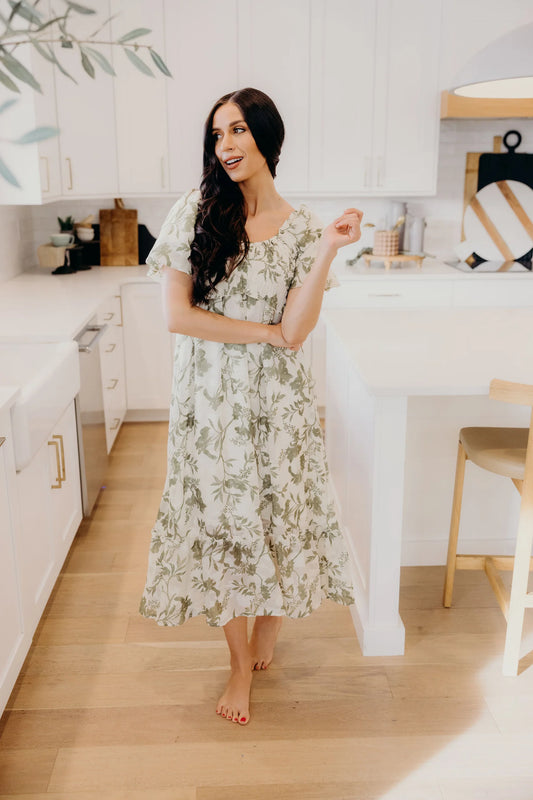 Olivia Floral Midi Dress