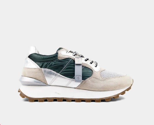 Phoebe Sneaker | Metallic Olive