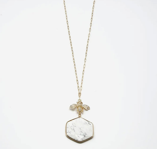 Bee Howlite Necklace