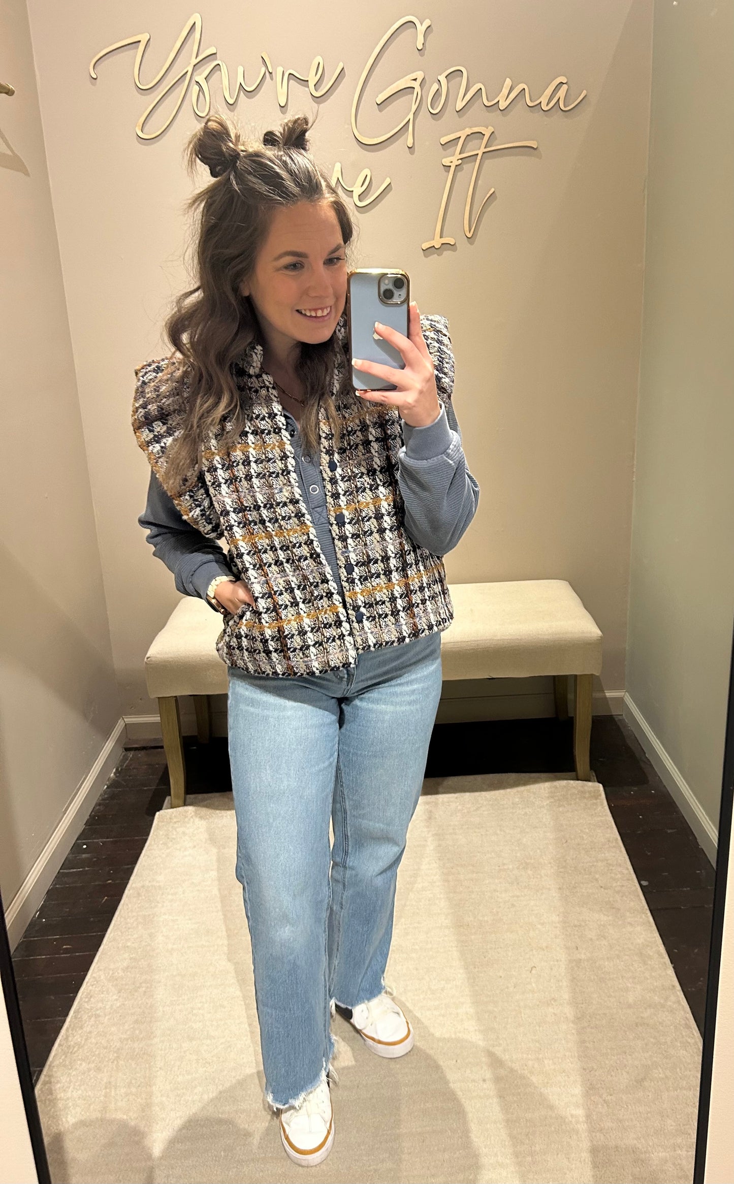 Jessie Plaid Tweed Vest