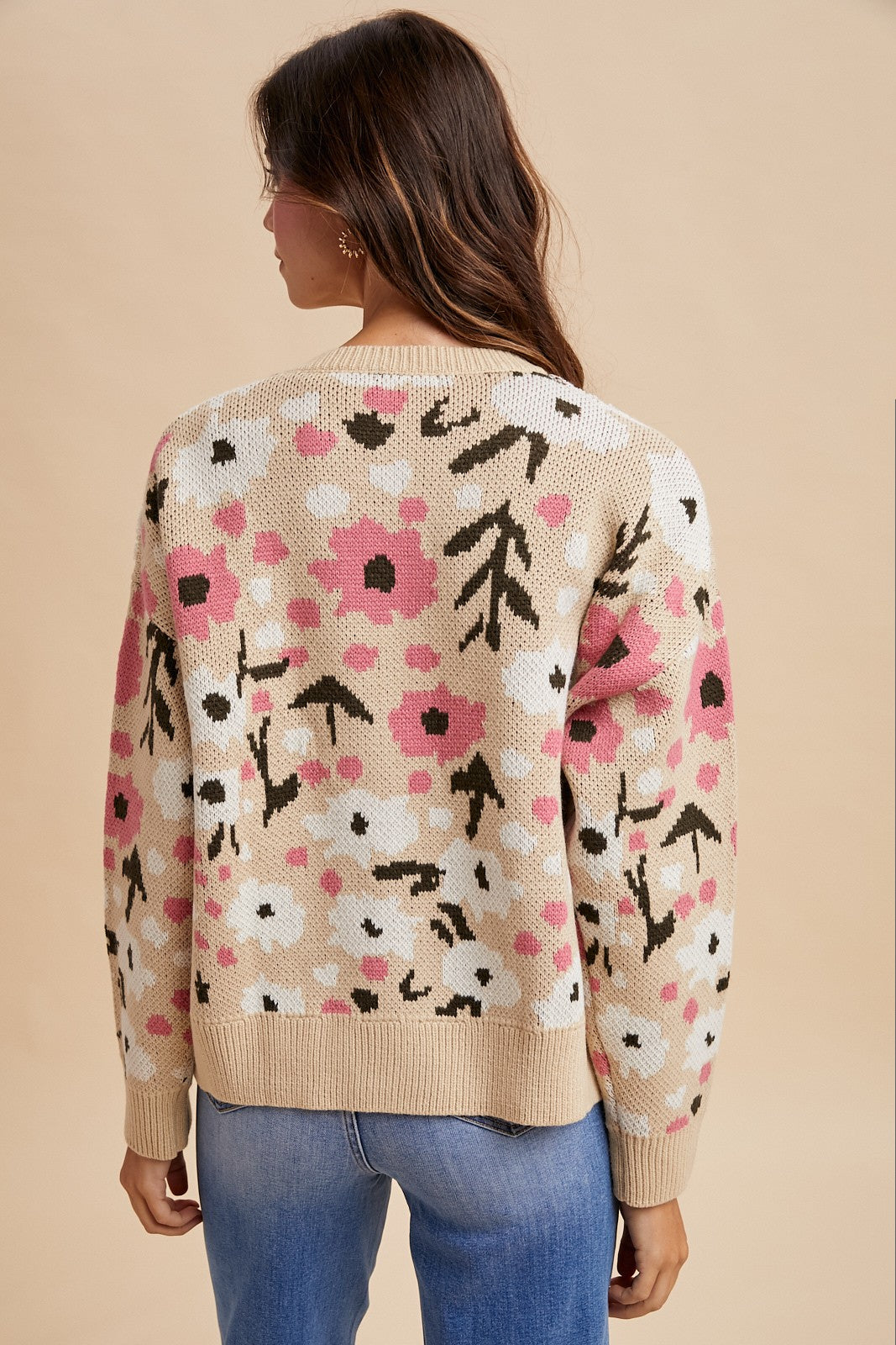 Lilly Flower Pattern Cardigan