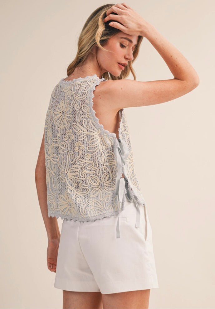 Anna Floral Crochet Tank