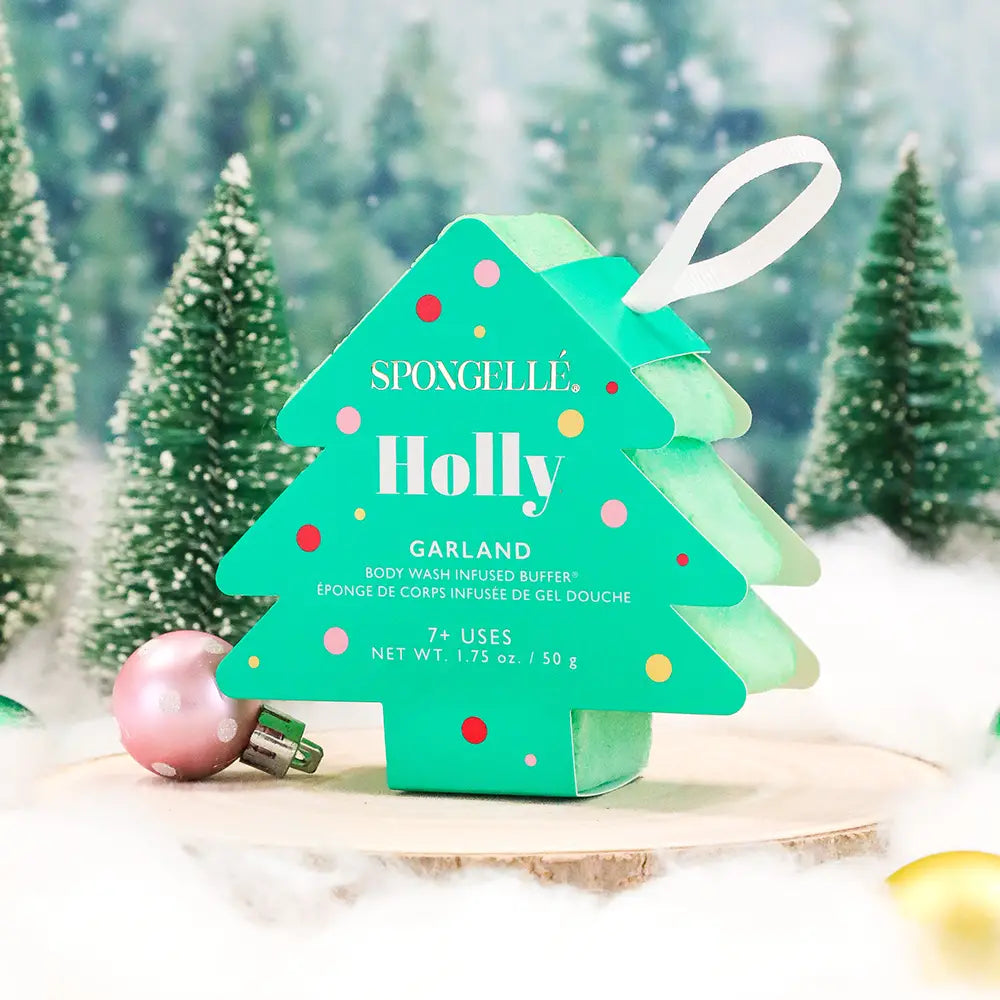 Holiday Tree Spongelle | Holly - Garland