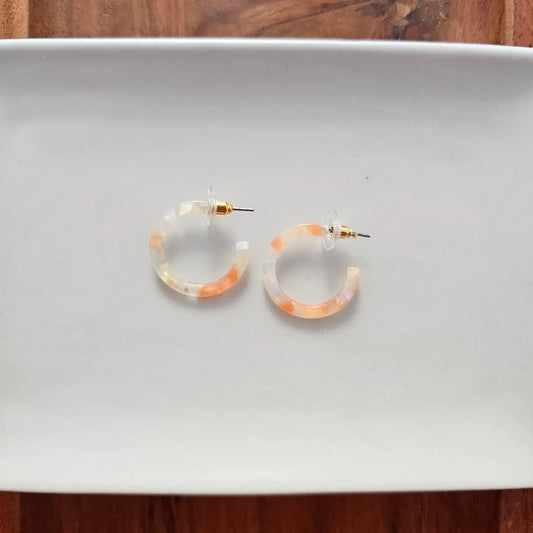 Cami Mini Hoop Earrings | Orange Dream