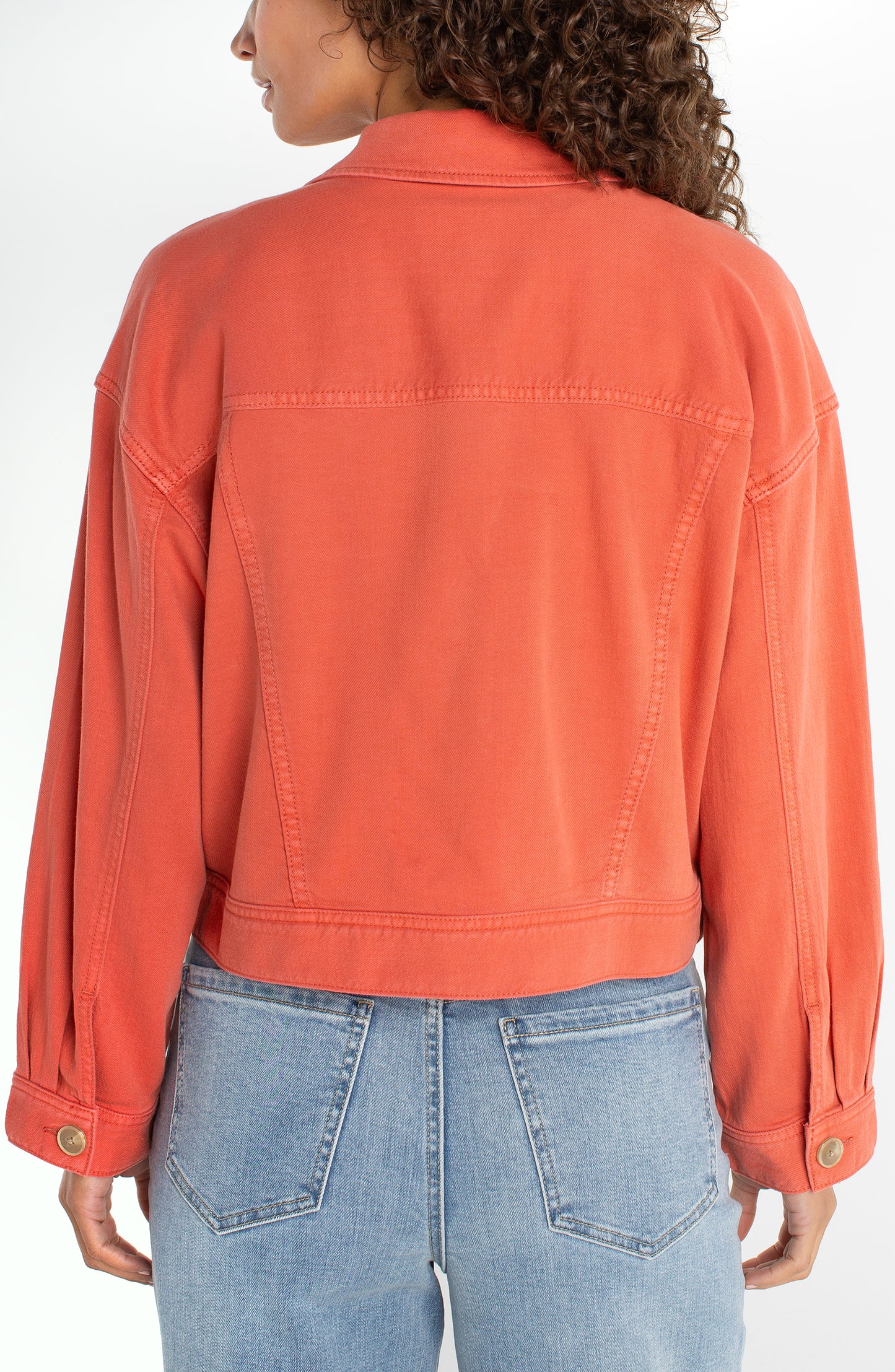 Liverpool Oversized Cropped Denim Jacket | Red Clay