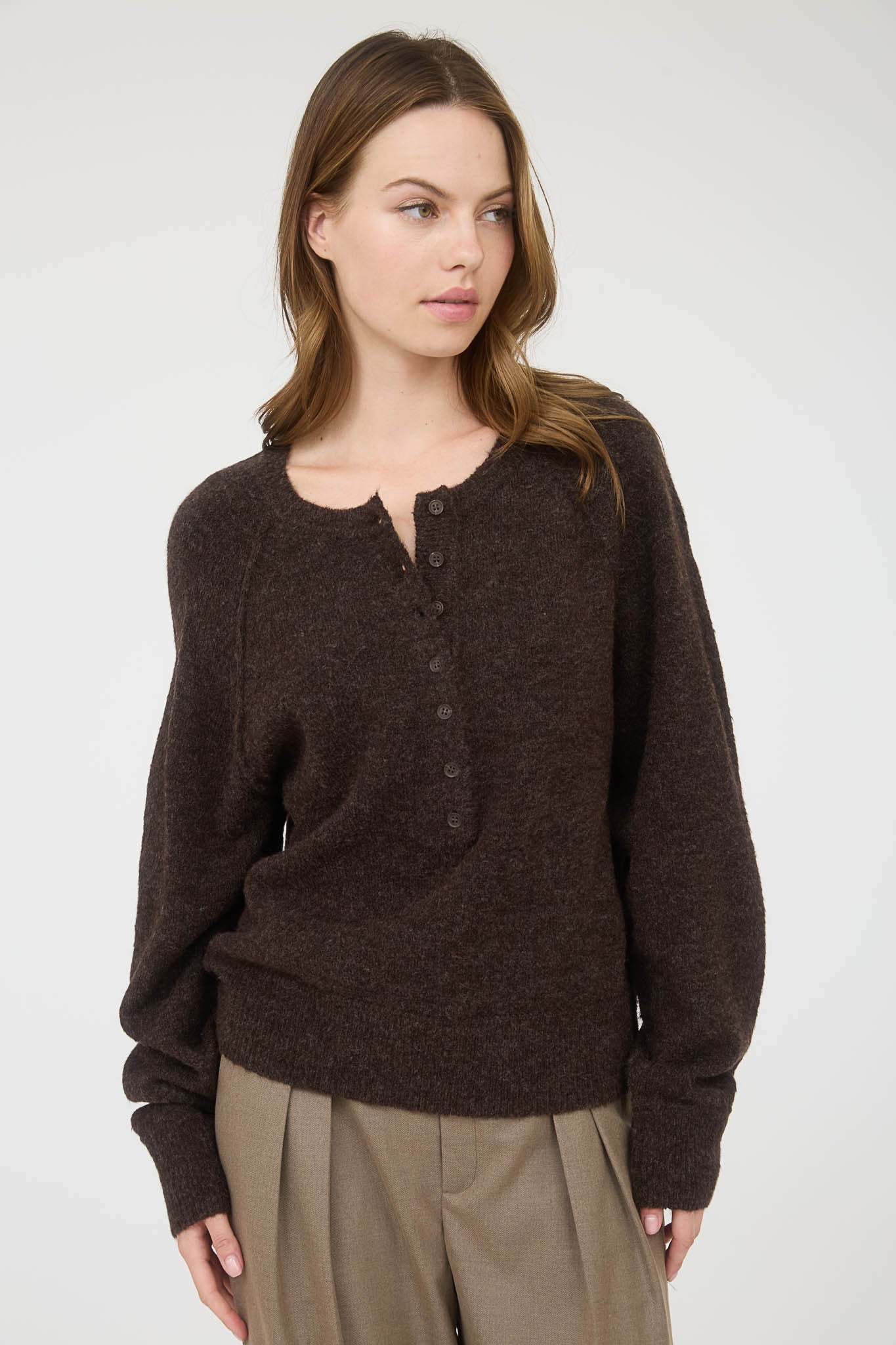 Shelby Henley Knit Sweater