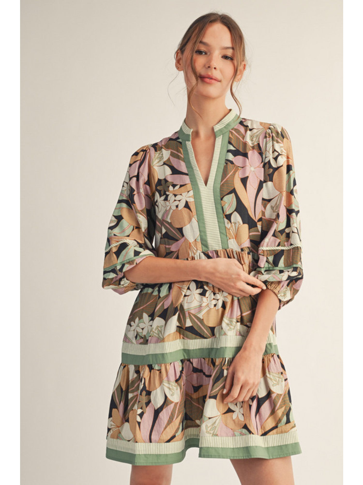 Ally Floral Tiered Dress