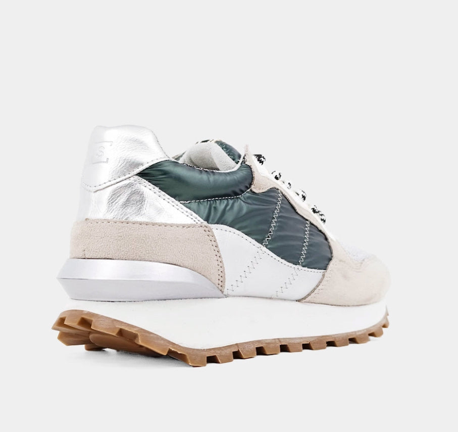 Phoebe Sneaker | Metallic Olive