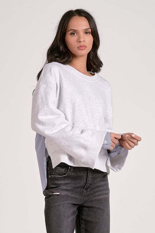 Corrine Contrast Pinstripe Sweater