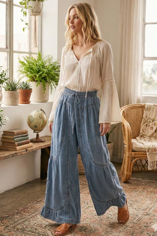 Gwen Wide Leg Palazzo Pants