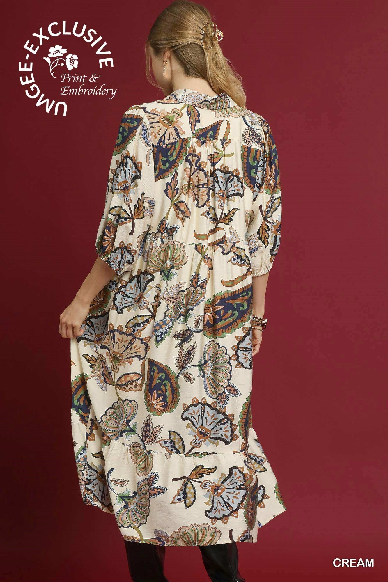 Neveah Paisley Print Dress