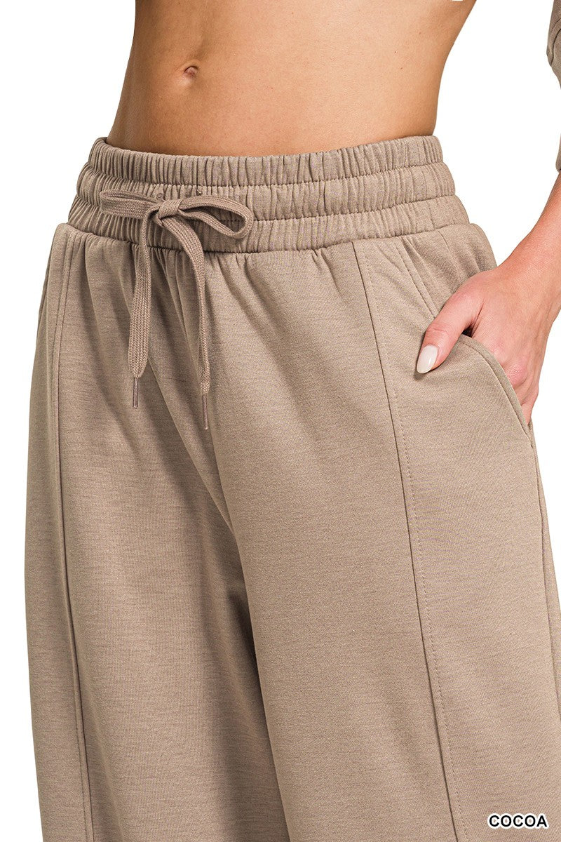 Madison Scuba 3/4 Sleeve Pullover & Pants Set | Cocoa