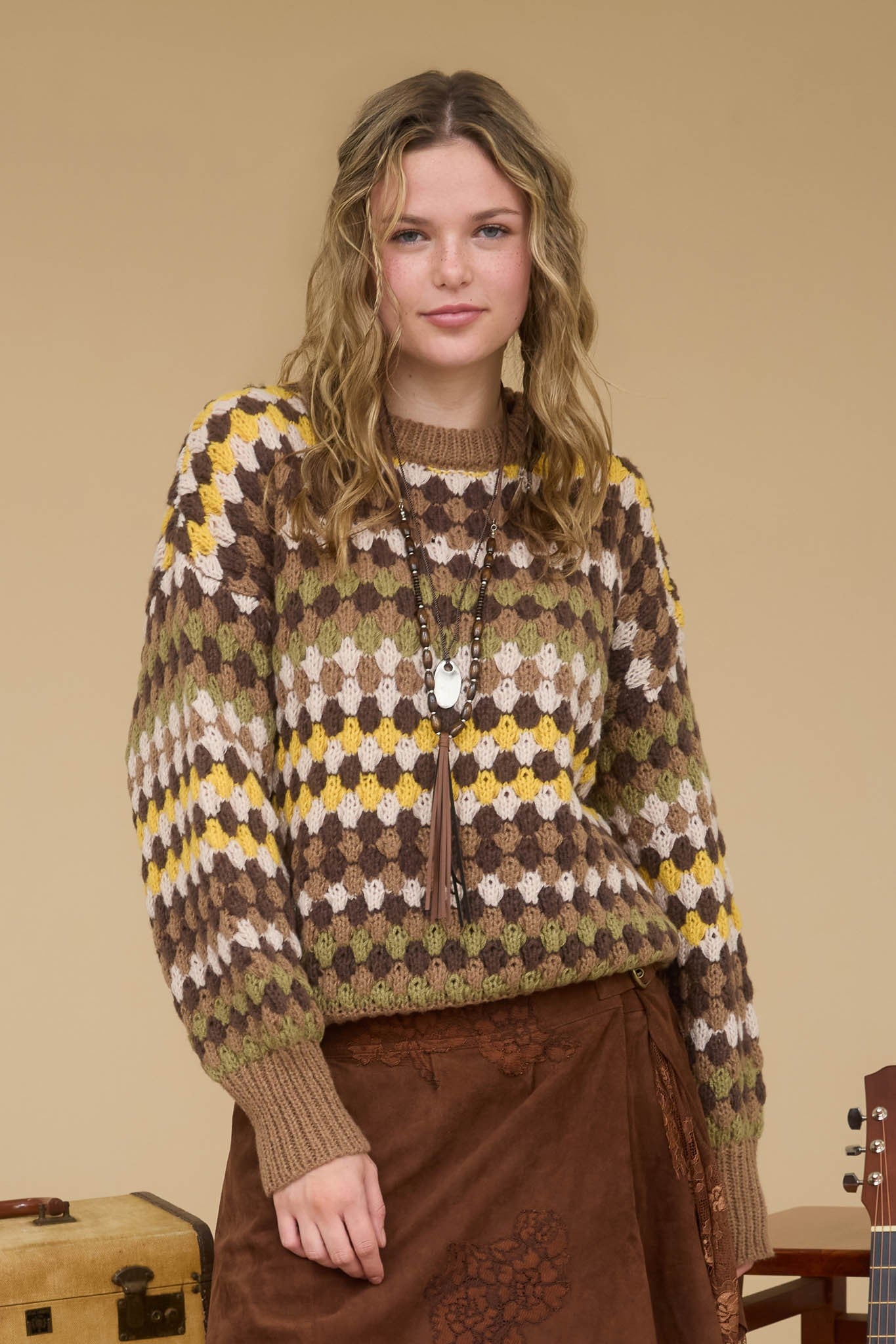 Chrissly Multicolor Pullover Sweater