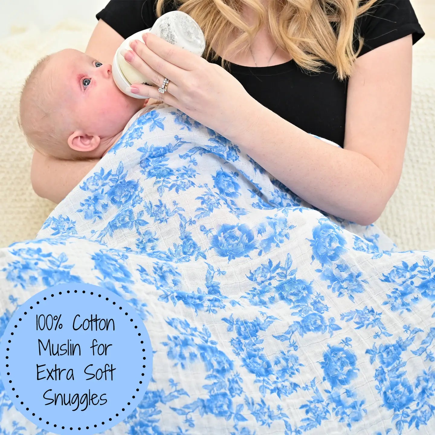 Peony Baby Swaddle Blanket