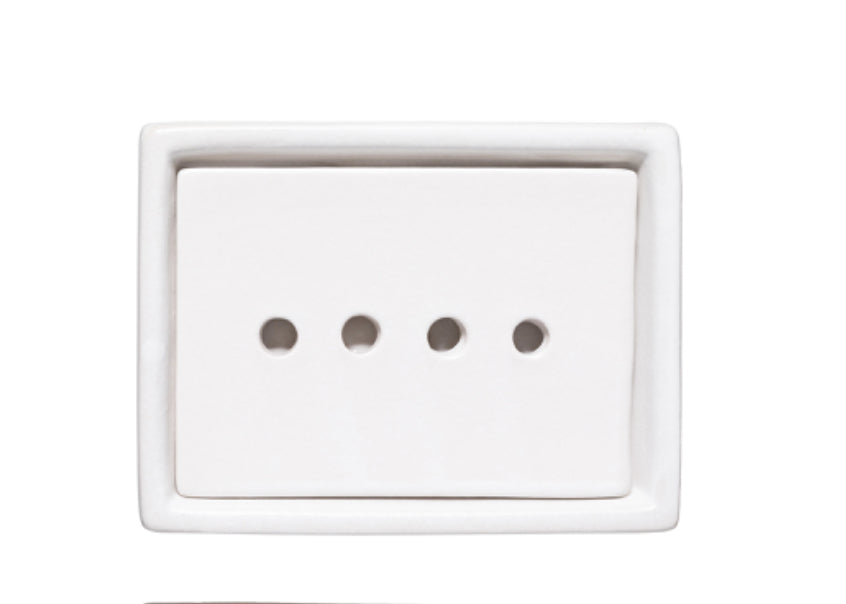 Stoneware Soap Dishes (White)