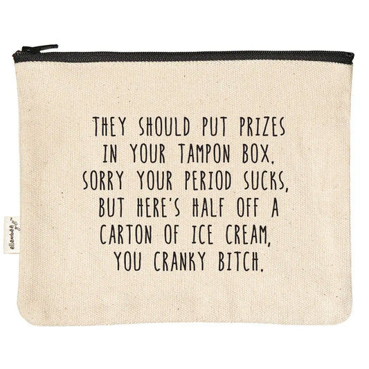 Prizes in Your Tampon Box Witty and Sassy Zipper Pouch