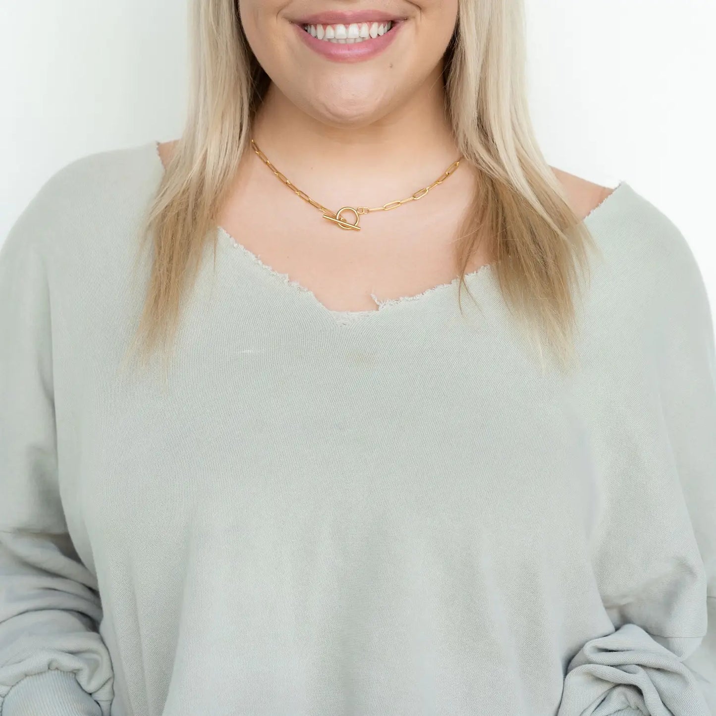 Luxe Gold Paper Clip Chain - 18"