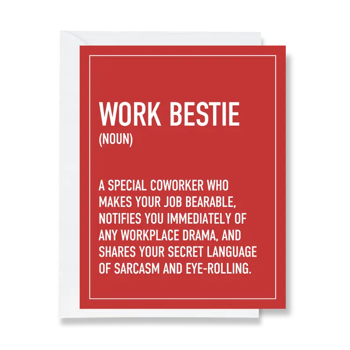 Work Bestie Definition Greeting Card