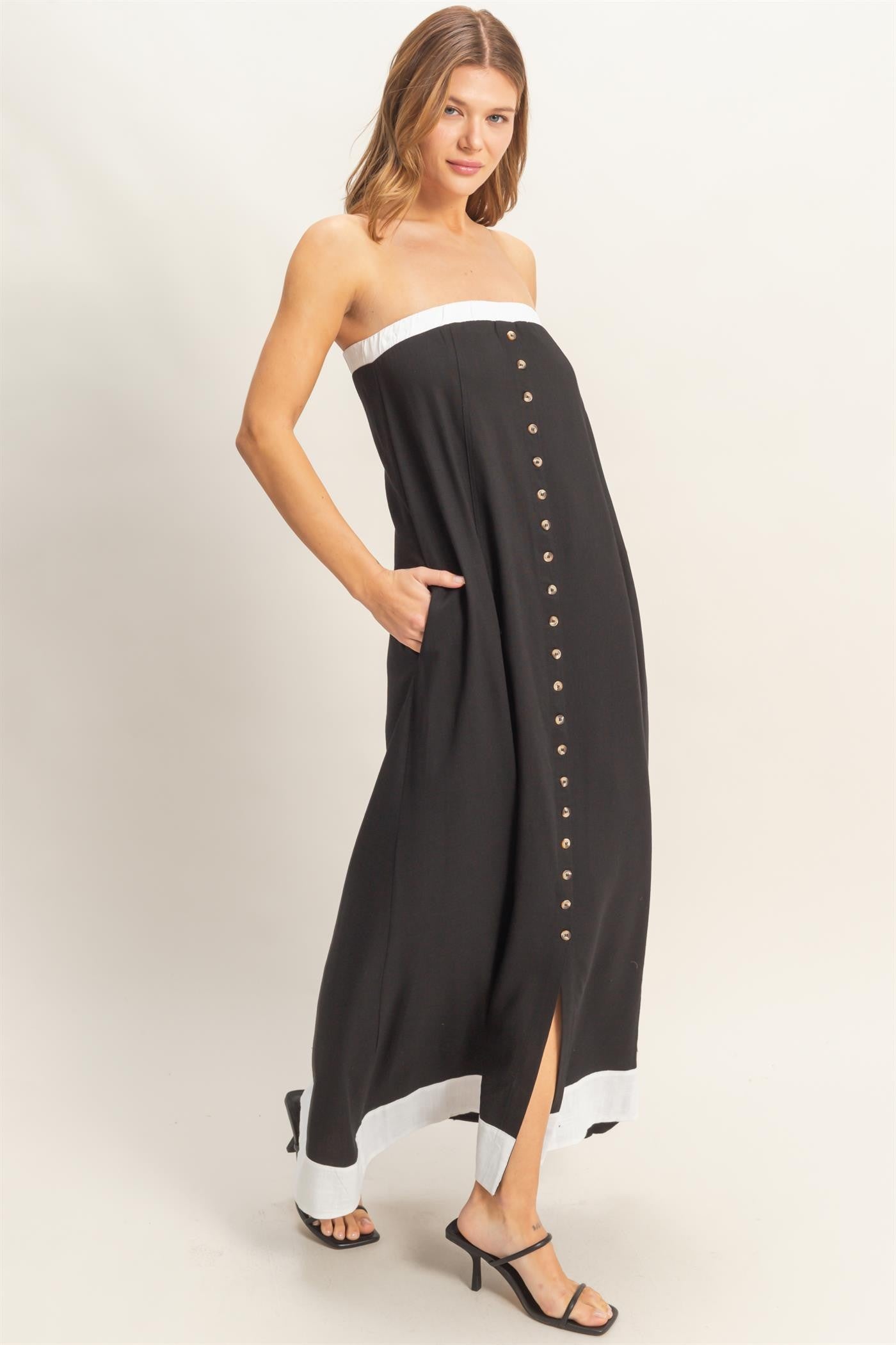 front open maxi dress S Luxury Fuchsia Pink Open Back Cotton Maxi Dress for Women Cocktail Night Dress