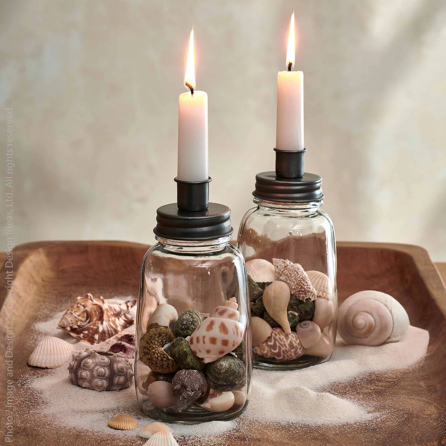 Glass and Metal Candleholder