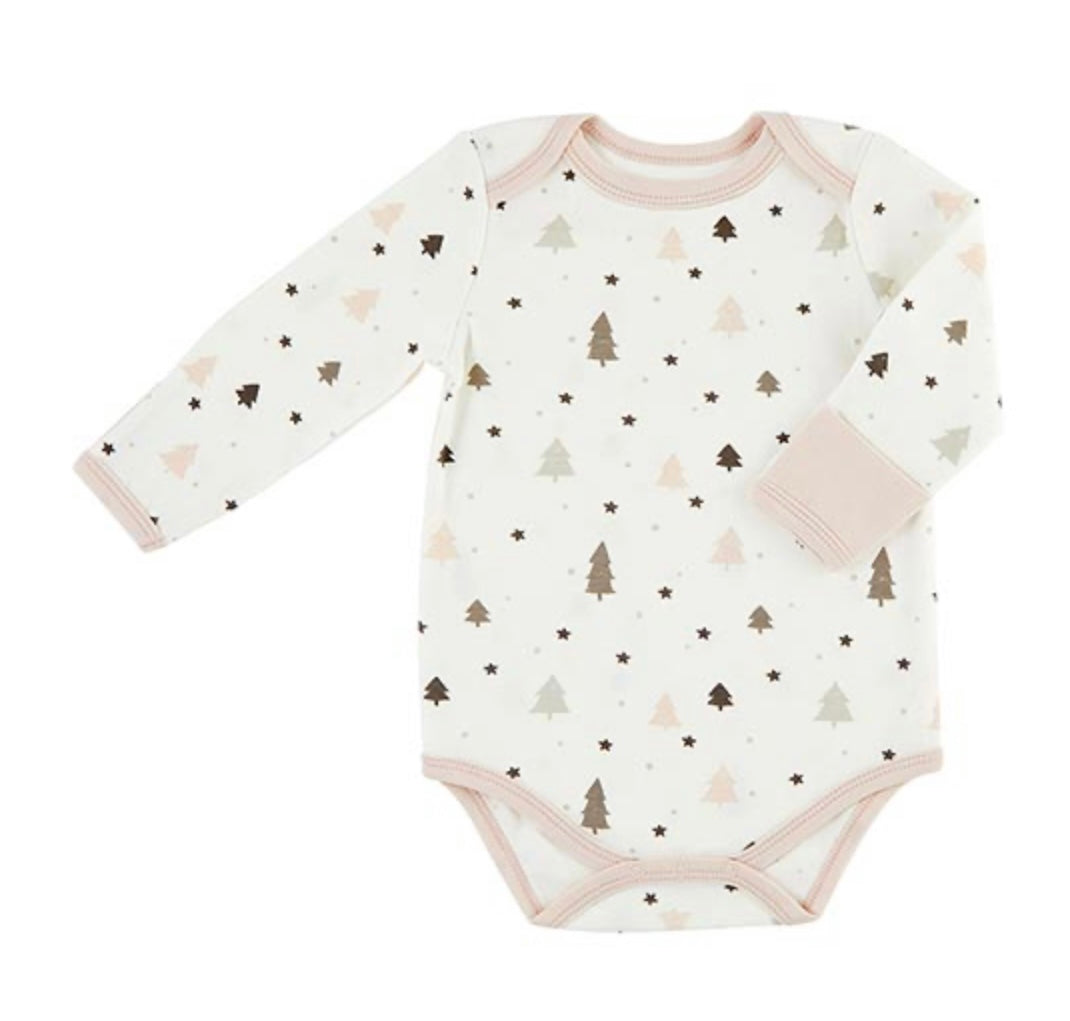 Blush Trees Long Sleeve Onesie