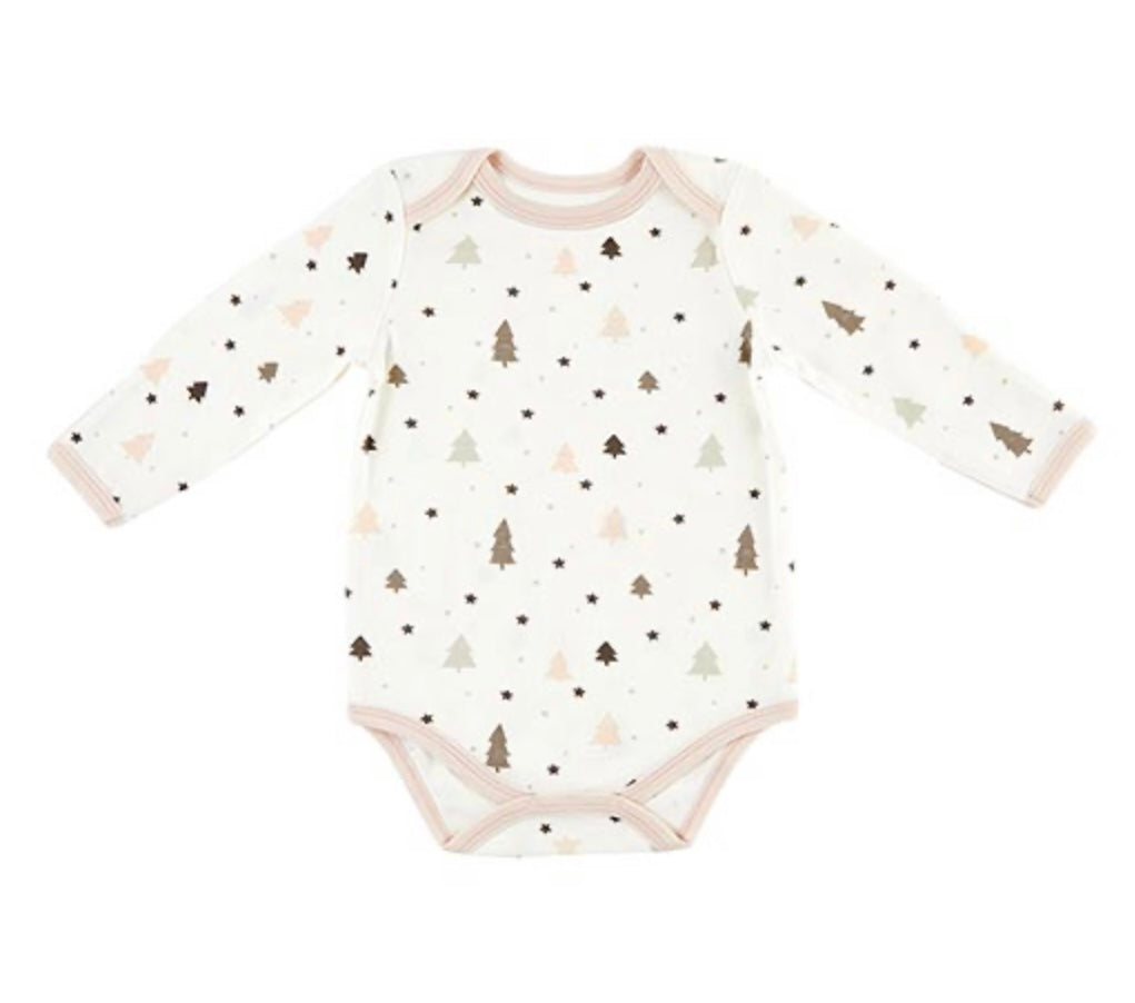 Blush Trees Long Sleeve Onesie
