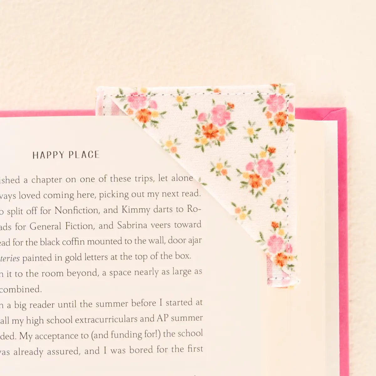 Corner Keeper Fabric Bookmark | Floral