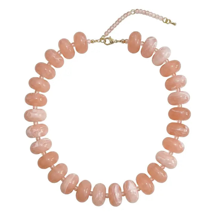 Dopamine Colorful Beaded Necklace | Pink