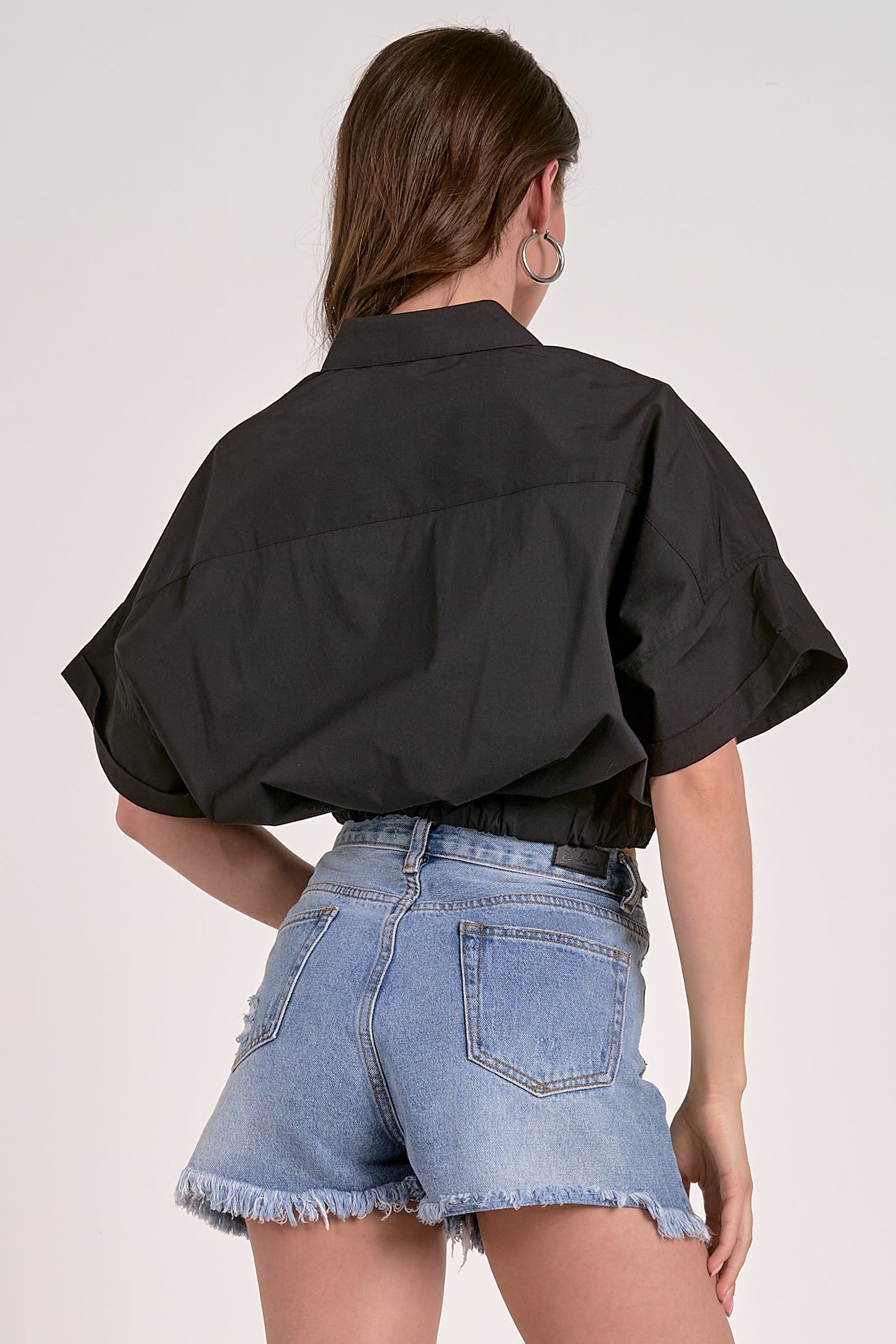 Greta Button Down Tie Top
