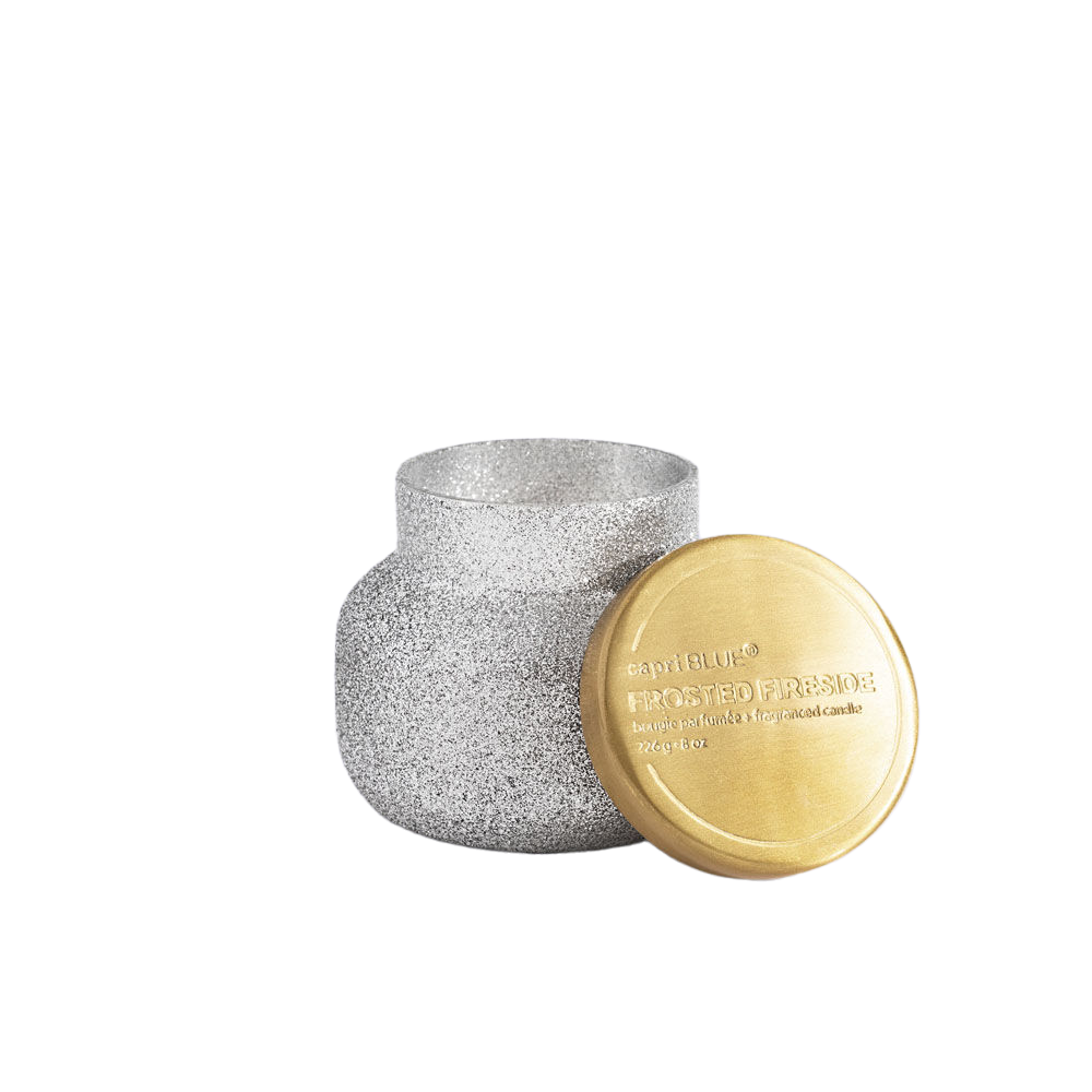 Frosted Fireside Glimmer Petite 8oz- Capri Blue Candles