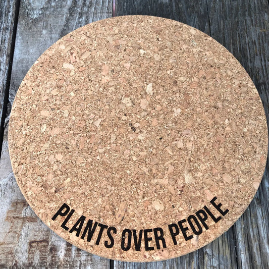 Plants Over People - Cork Plant Mat