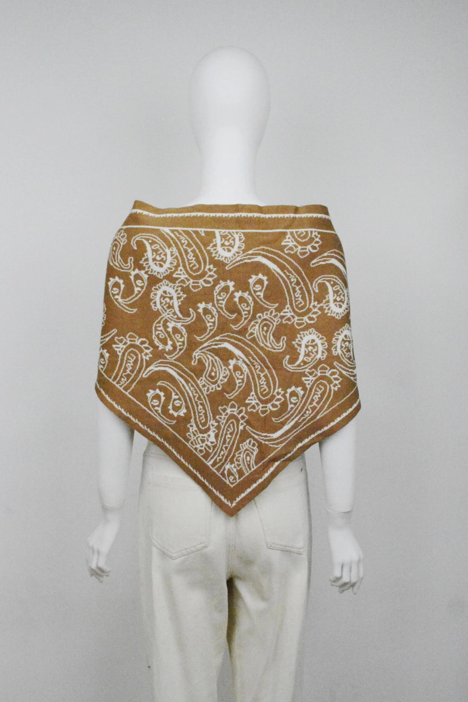 Paisley Knit Triangle Scarf