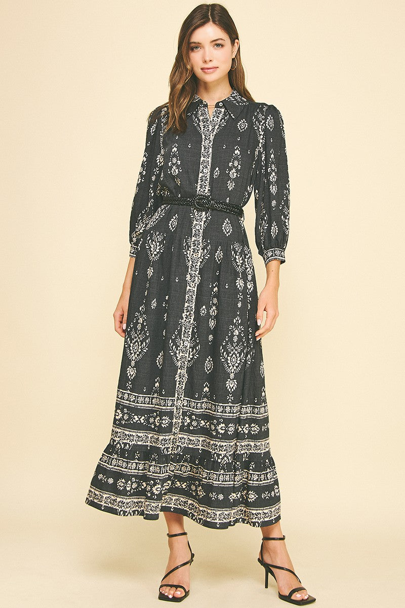 Eloise Paisley Print Maxi Dress
