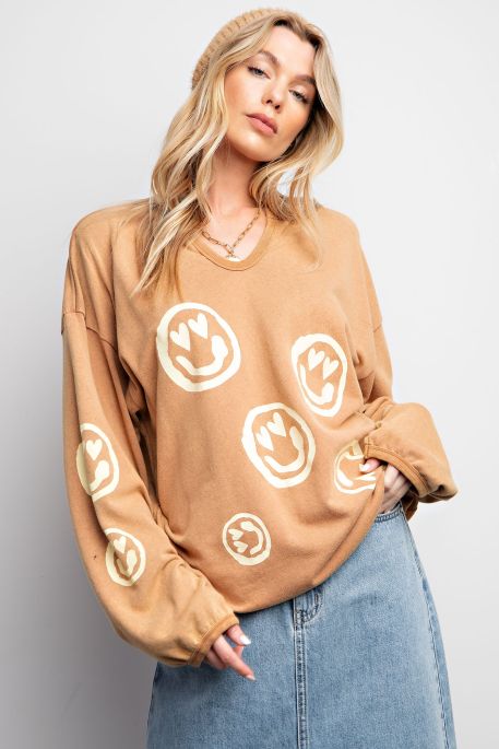 Chelsea Smiley Face Sweater