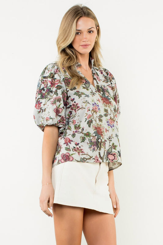 Neveah Floral Print Top