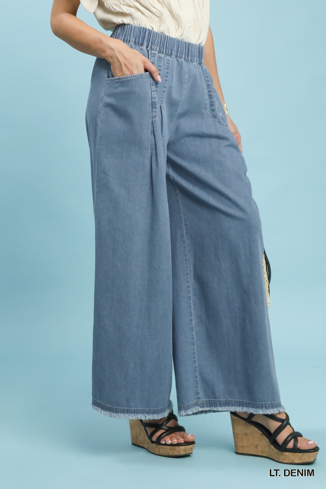 Philip Stone Washed Wide Leg Pants