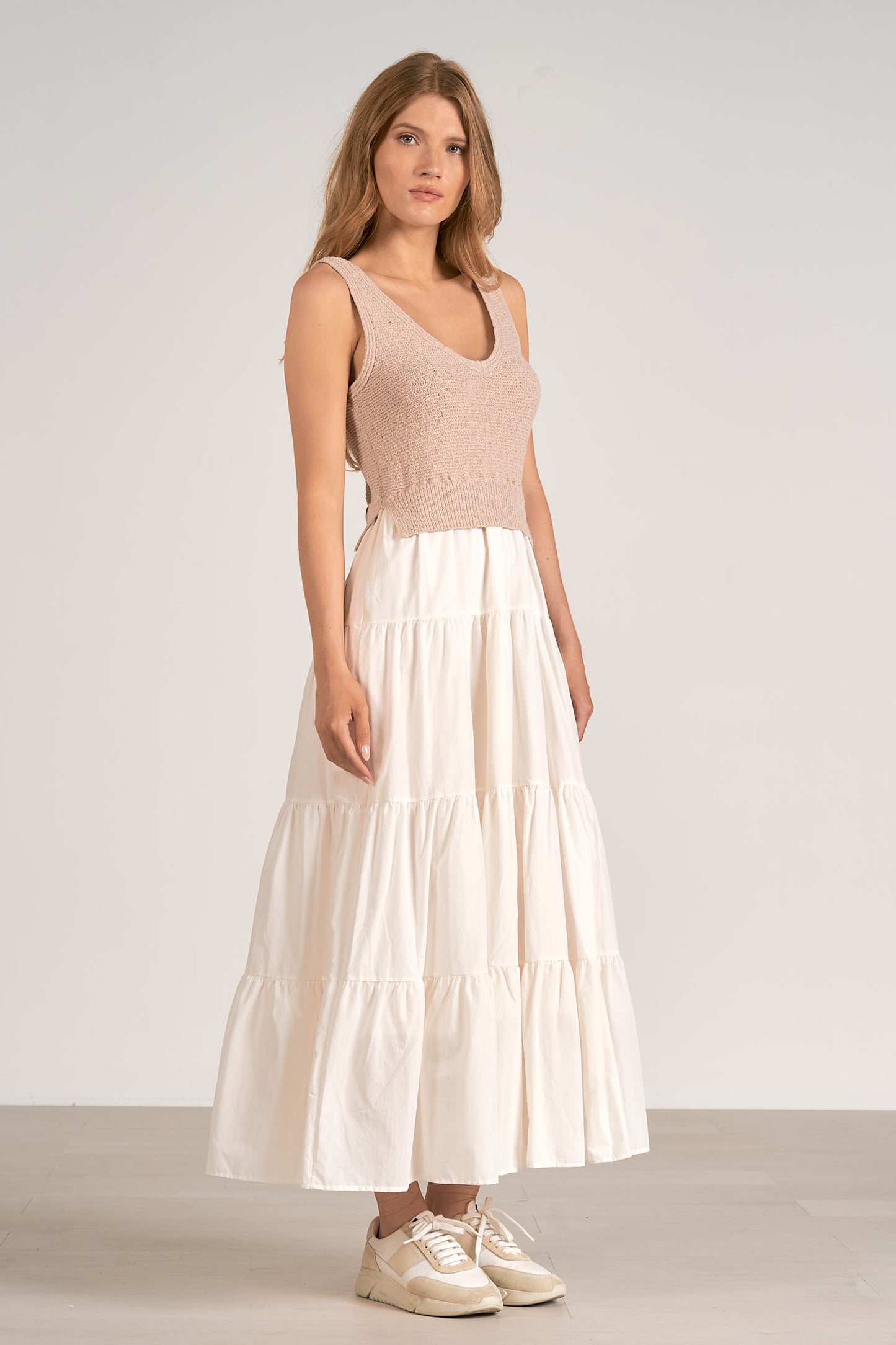 Brittany Mixed Media Dress