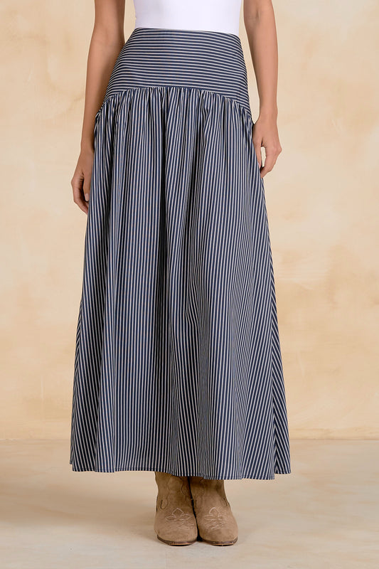 Lydia Blue Stripe Skirt