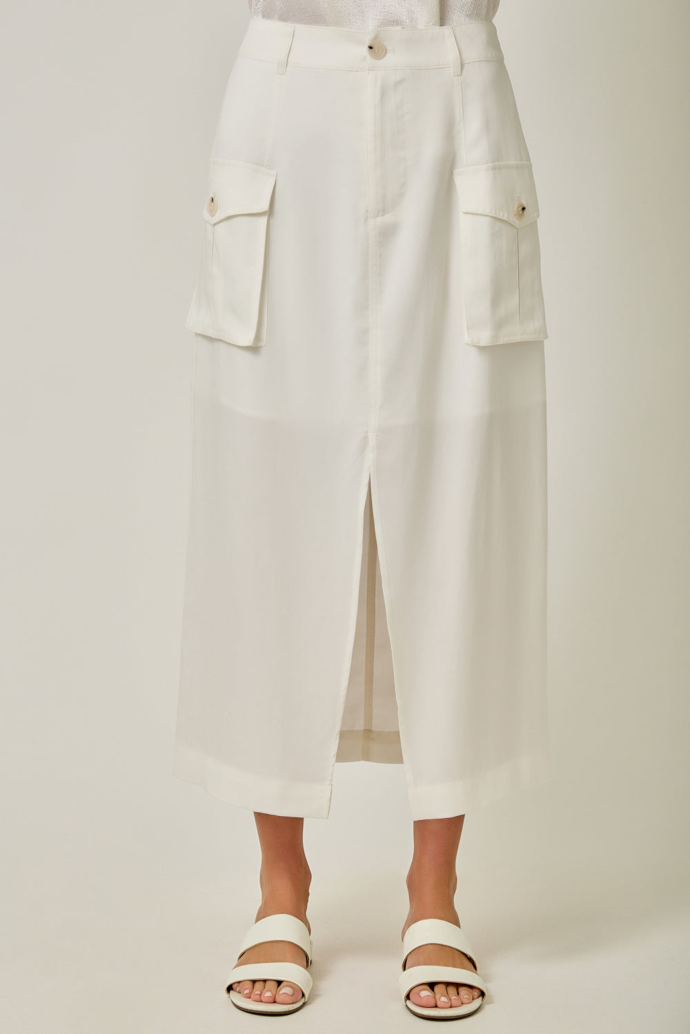 Cindy Silky Utility Cargo Skirt