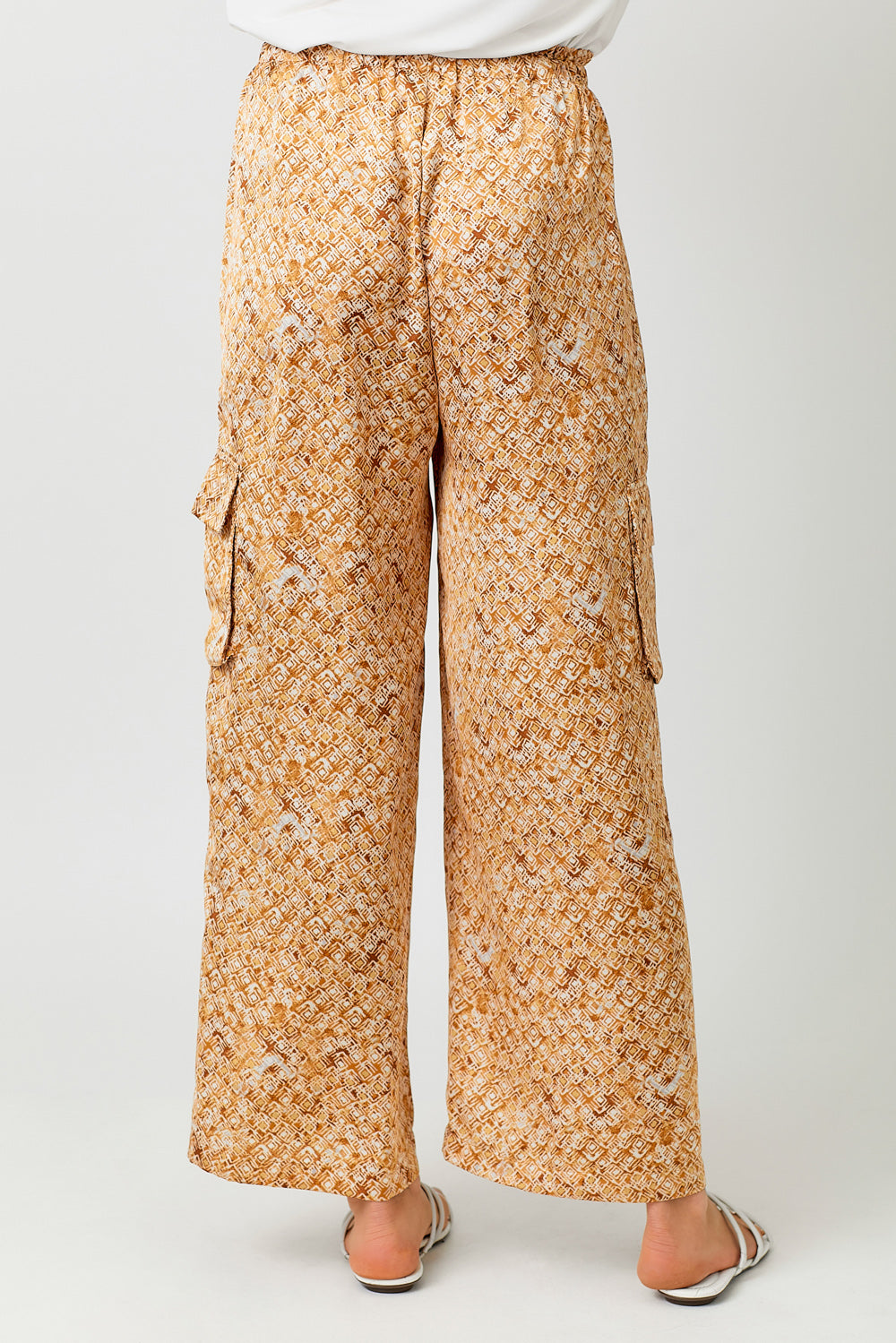Emerson Satin Printed Cargo Pants