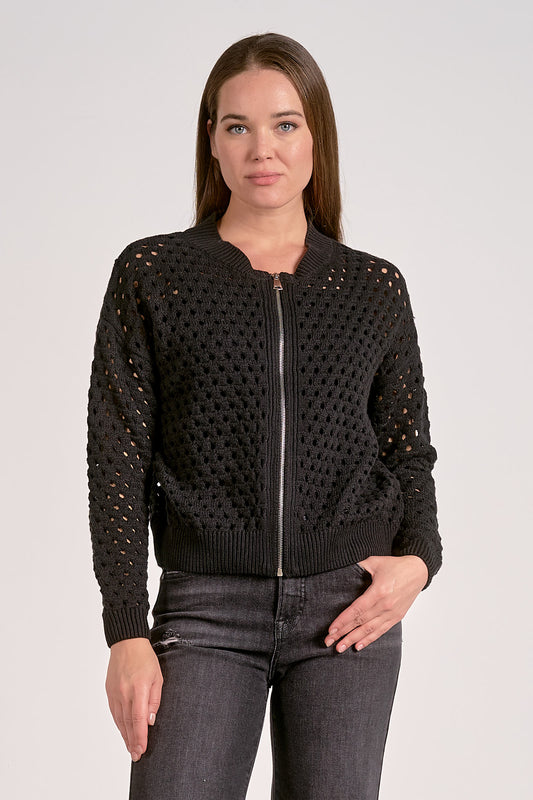 Eloise Crochet Jacket | Black