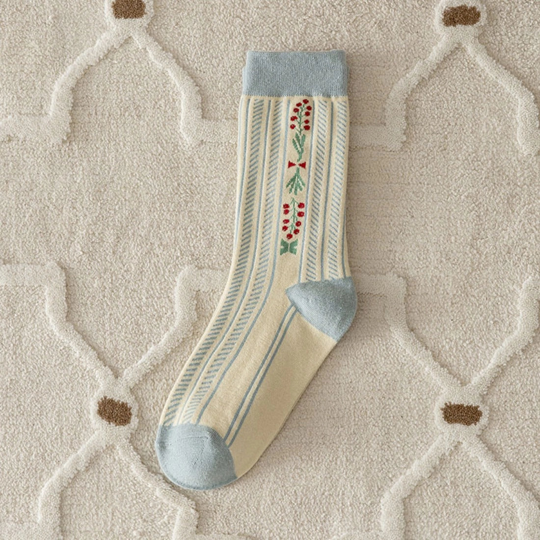 Vintage Pattern Women's Socks | Blue