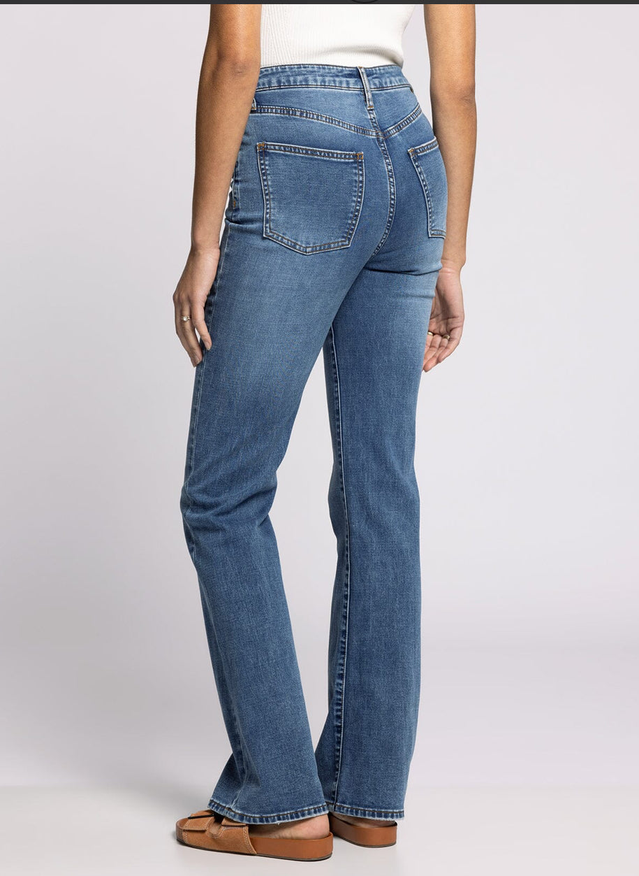 Jude Mid Rise Boot Cut Denim | Dark Wash