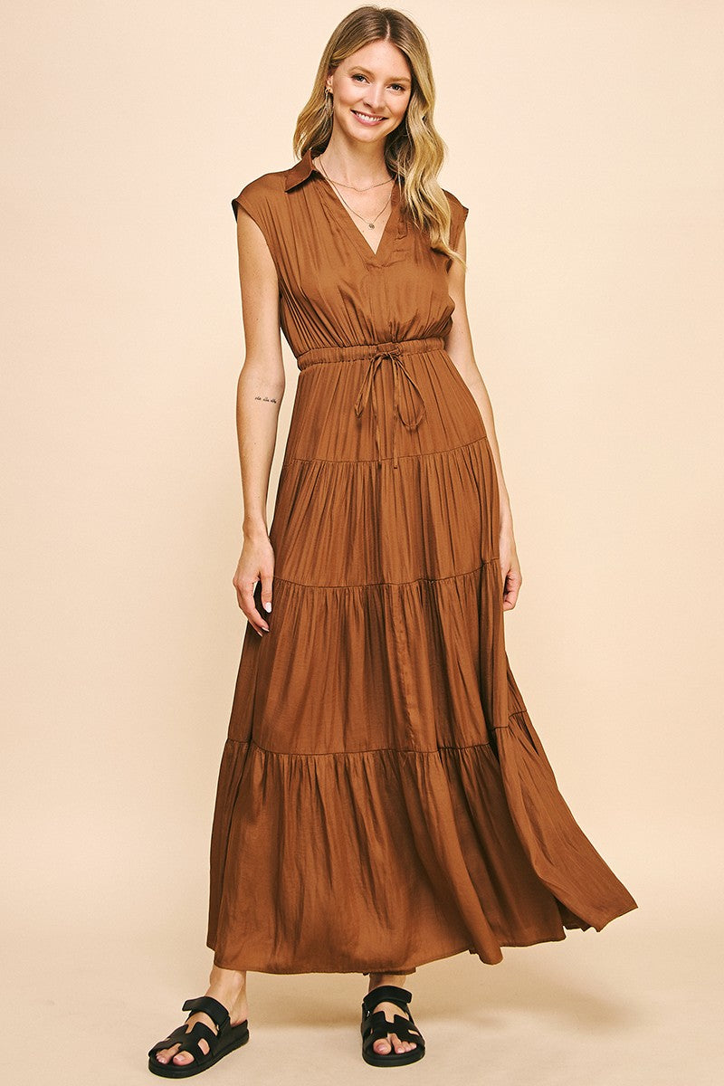 Jennifer Sleeveless Tiered Maxi Dress