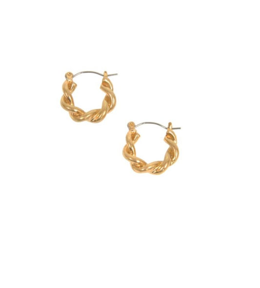 Small Rope Earrings | Gold